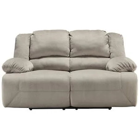 Casual Contemporary Reclining Loveseat